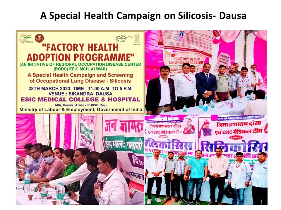 A Special Health Campaign on Silicosis- Dausa Factory Health Adoption Programme 28-03-2023