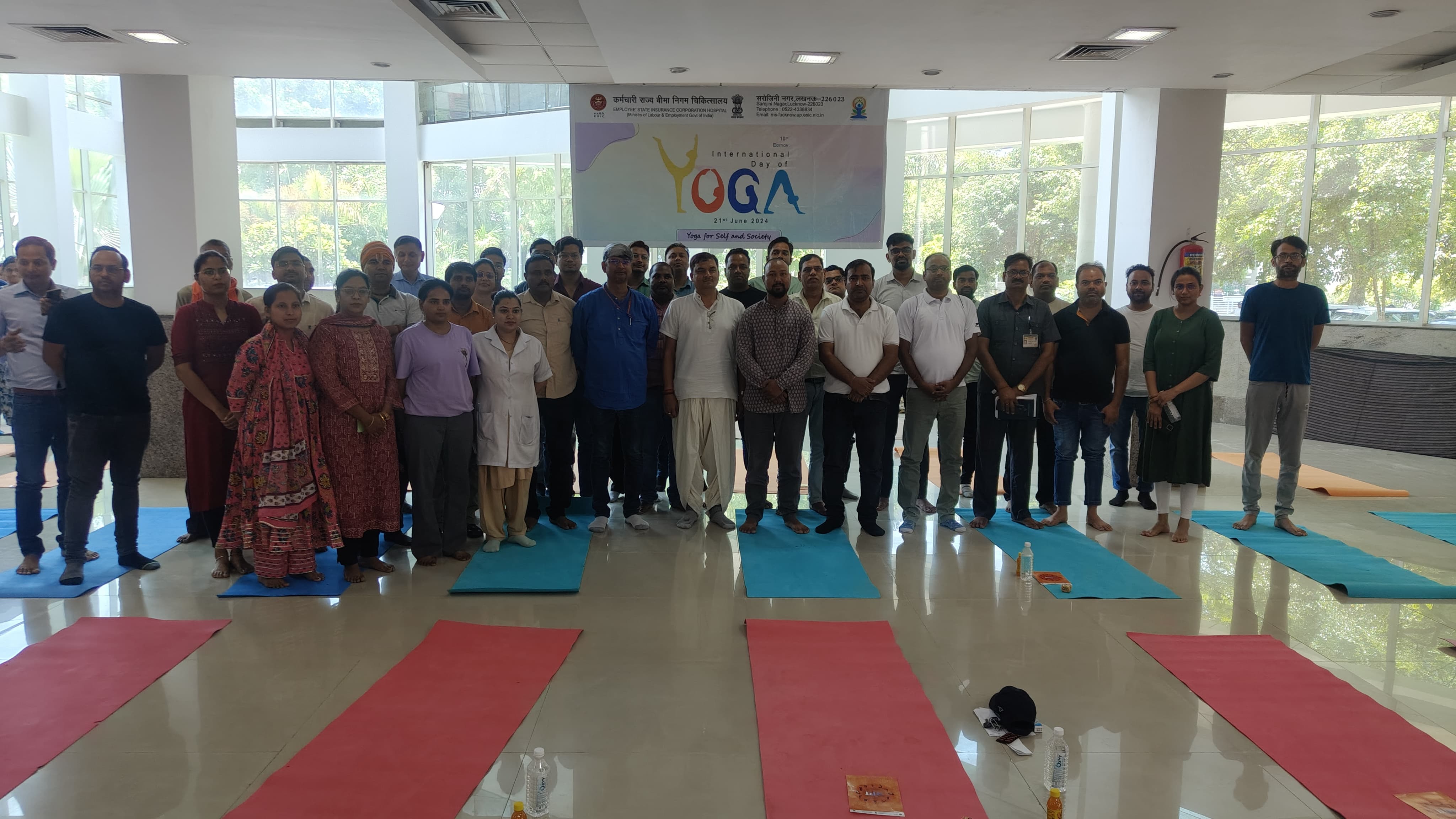 Yoga Day-2024 at ESIC Hospital Lucknow