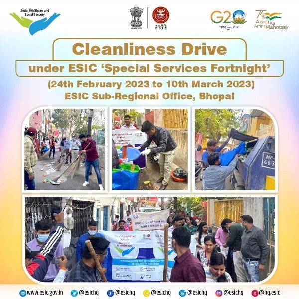 Cleanliness Drive under ESIC Special Services Fortnight