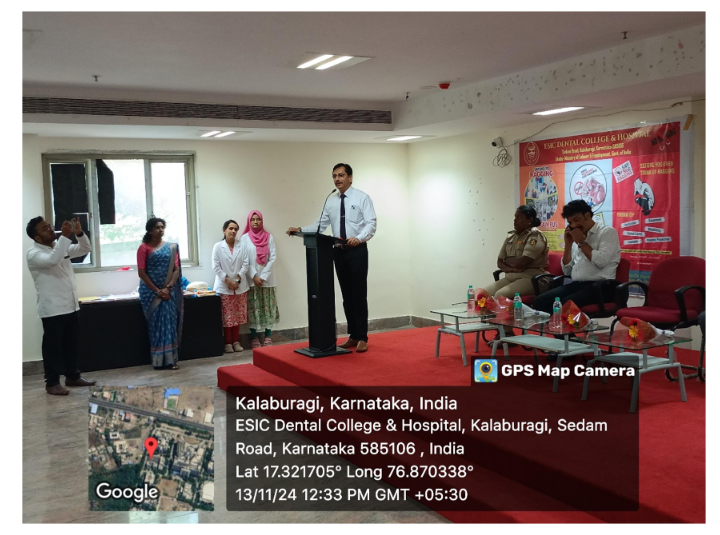 ANTI RAGGING WORKSHOP NOVEMBER-2024 AT ESIC DENTAL COLLEGE KALABURAGI