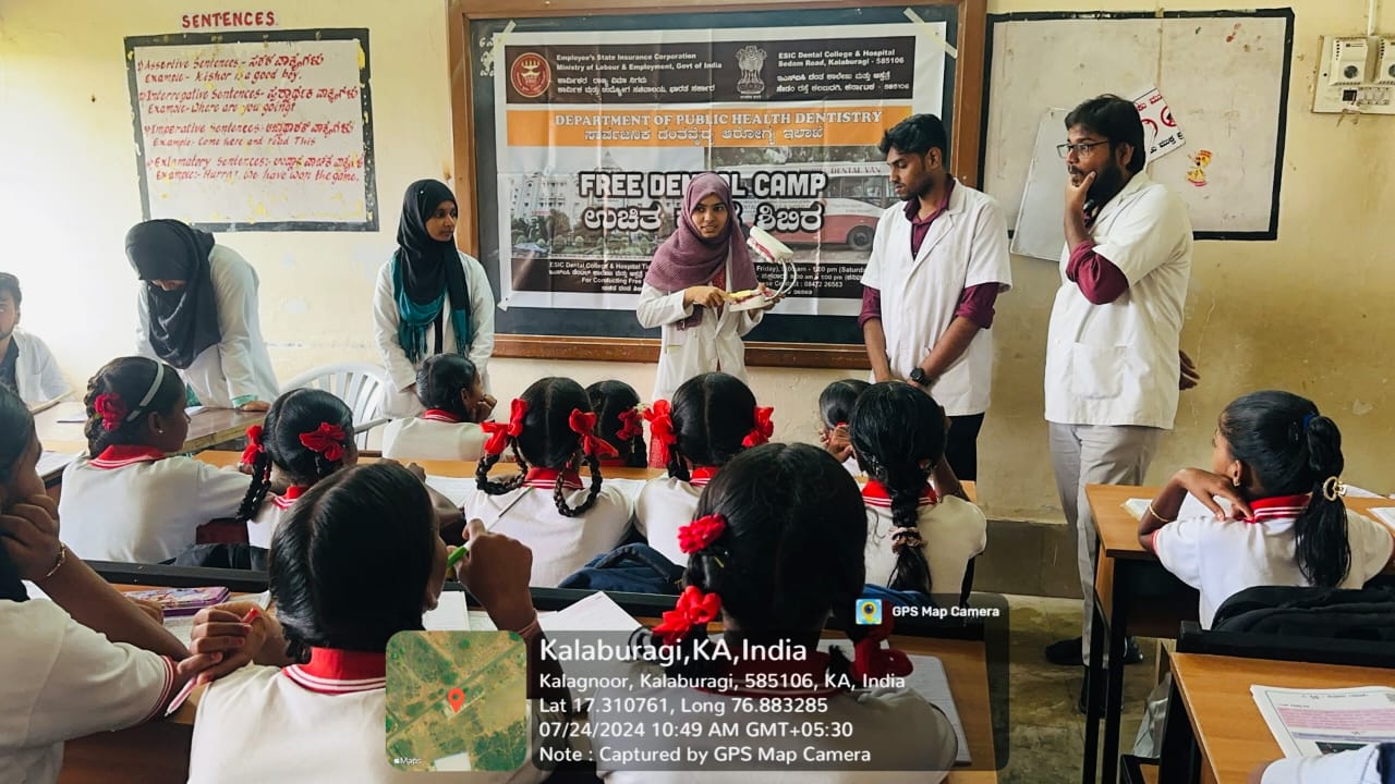 Camps conducted by ESIC Dental College and Hospital Kalaburagi