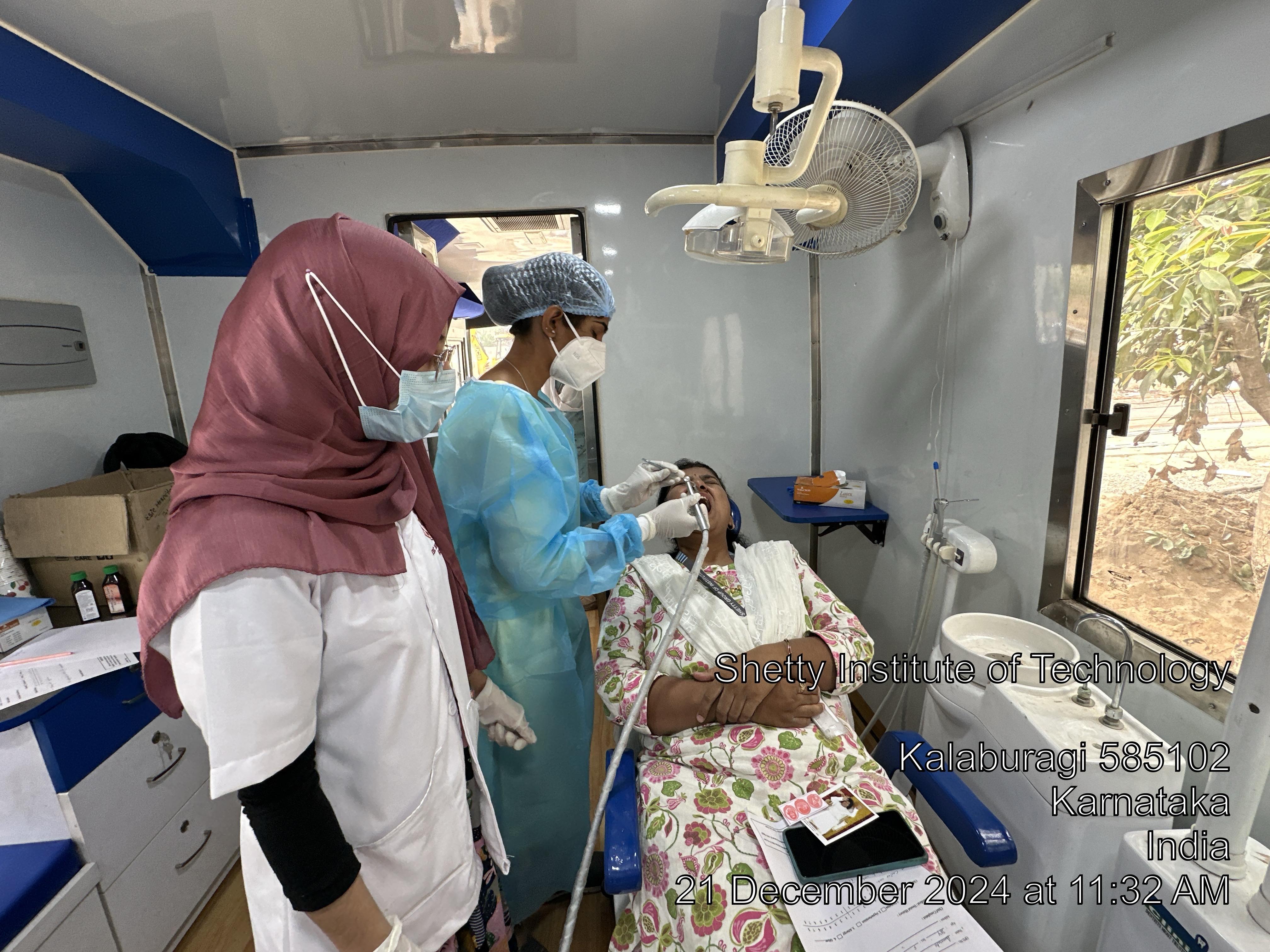 Free Dental screening and treatment camp conducted at Shetty Institute of Technology, Kalaburagi by ESIC Dental College and Hospital, Kalaburagi on 21st December 2024.