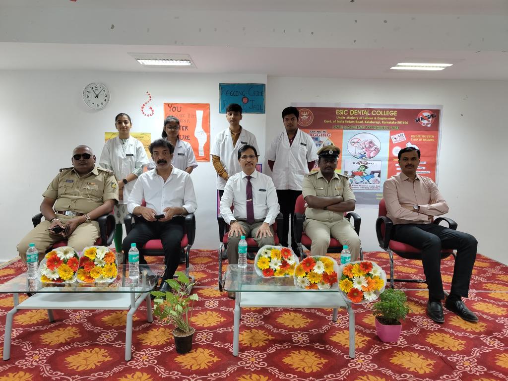 Anti ragging workshop was organised by ESIC DC KALABURAGI on 28th October 2023