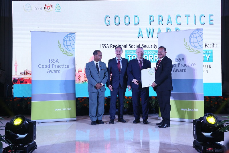 ESIC won  “ISSA Good Practice Awards, Asia & The Pacific 2018” for “Administrative Solutions for Coverage Extension”