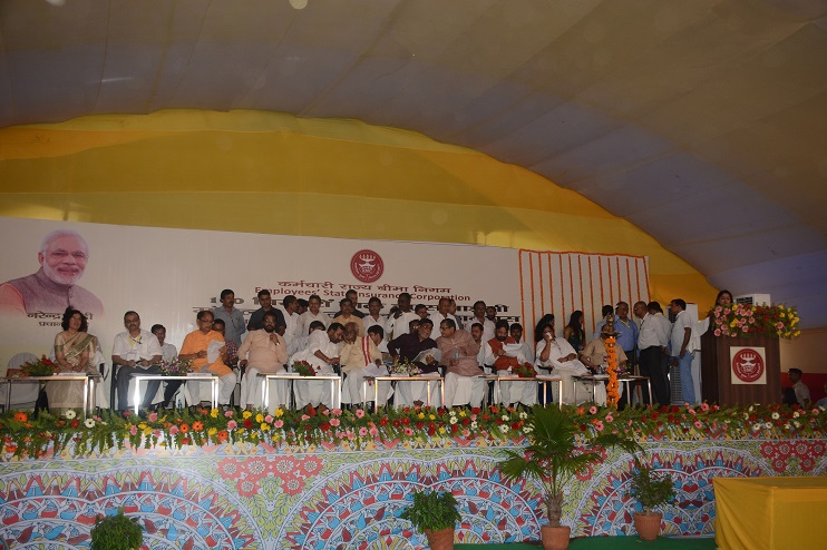 Laying of Foundation Stone of100 bedded ESIC Model Hospital, Phulwarisharif, Patna on 25.04.2017